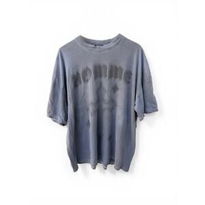 Man Gray T-Shirts MAN BoohooMAN Graphic T Shirt Mens 2XL Blue Gothic Print